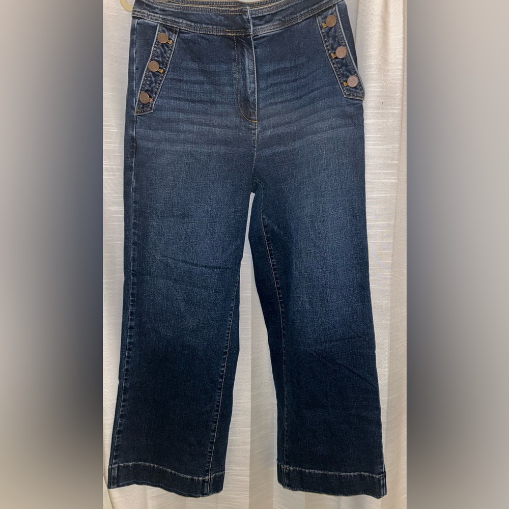 Talbots Wide Leg Sailor Button Jean